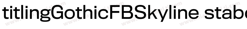 titlingGothicFBSkyline stabdard字体转换